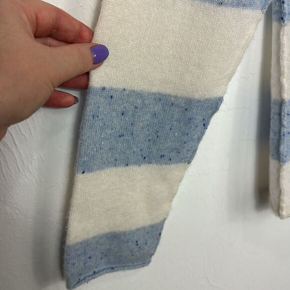 ATM Anthony Thomas Melillo Striped Cashmere Sweater In Periwinkle Combo Size L - Picture 4 of 10